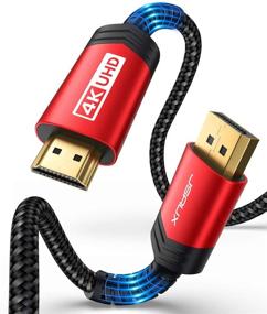 img 4 attached to 🔴 Кабель DisplayPort на HDMI длиной 6,6 фута 4K@60Гц, JSAUX DP to HDMI Uni-Directional UHD Поддерживает 4K@60Hz, 2K@144Гц, 1080P@144Гц, Eyefinity Multi-Display - Красный