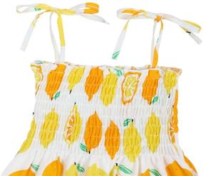 img 3 attached to Игровая одежда MetCuento Toddler Sunflower Shoulder Playwear Apparel & Accessories Baby Girls for Clothing