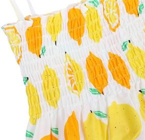 img 2 attached to Игровая одежда MetCuento Toddler Sunflower Shoulder Playwear Apparel & Accessories Baby Girls for Clothing