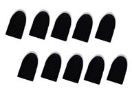 💅 10pcs silicone nail soakers for uv gel nail polish removal - reusable wrap caps in black - nail art kit logo