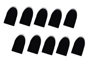 img 2 attached to 💅 10Pcs Silicone Nail Soakers for UV Gel Nail Polish Removal - Reusable Wrap Caps in Black - Nail Art Kit