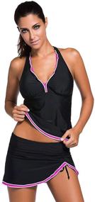 img 4 attached to REKITA Womens Swimsuit Tankini Bathing Women's Clothing