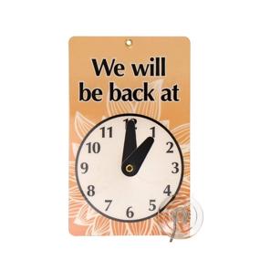 img 3 attached to 🕐 SmartSign Two Sided Be Back Clock Sign | Stay-Informed: “Will Be Back/Welcome, We are Open” | 7.75"x 4.75" Plastic
