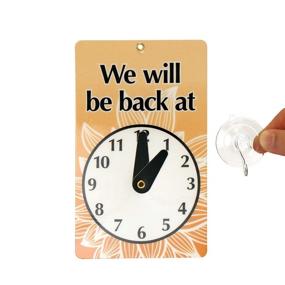img 2 attached to 🕐 SmartSign Two Sided Be Back Clock Sign | Stay-Informed: “Will Be Back/Welcome, We are Open” | 7.75"x 4.75" Plastic