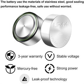 img 1 attached to 🔋 4PCS LR44 A76 Small Alkaline Button Cell Battery Power Supply 1.5V