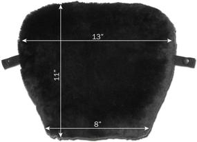 img 2 attached to 🏍️ Enhanced Motorcycle Pad Seat Cushion: Premium Sheepskin Cover, Gel Insert - SKWOOSH Mid Size Fit