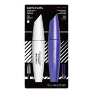 набор туши для ресниц covergirl lash blast fusion и базы для ресниц covergirl lash blast amplify, очень черный, 0,44 ж. унции (2 шт) логотип