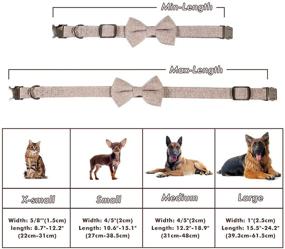 img 1 attached to 🐾 Qucey Adjustable Dog and Cat Collar with Detachable Bowtie - Stylish Collars for Small, Medium, and Large Pets