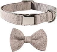 🐾 qucey adjustable dog and cat collar with detachable bowtie - stylish collars for small, medium, and large pets логотип