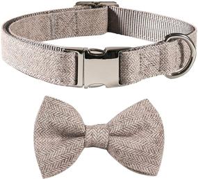 img 4 attached to 🐾 Qucey Adjustable Dog and Cat Collar with Detachable Bowtie - Stylish Collars for Small, Medium, and Large Pets