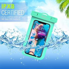 img 3 attached to MoKo 4-Pack Waterproof Phone Pouch Holder - Underwater Phone Case Dry Bag with Lanyard for iPhone 13/13 Pro Max/12/12 Pro Max/11 Pro Max, X/Xr/Xs Max, Samsung S21/S10/S9, Note 10