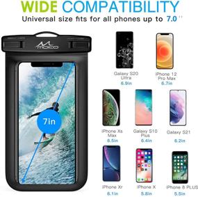 img 1 attached to MoKo 4-Pack Waterproof Phone Pouch Holder - Underwater Phone Case Dry Bag with Lanyard for iPhone 13/13 Pro Max/12/12 Pro Max/11 Pro Max, X/Xr/Xs Max, Samsung S21/S10/S9, Note 10