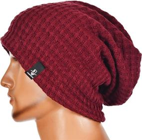 img 3 attached to Versatile VECRY Men's Slouchy Beanie: Knit 🧢 Crochet Rasta Cap for Enhanced Warmth in Any Season