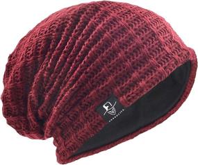 img 4 attached to Versatile VECRY Men's Slouchy Beanie: Knit 🧢 Crochet Rasta Cap for Enhanced Warmth in Any Season