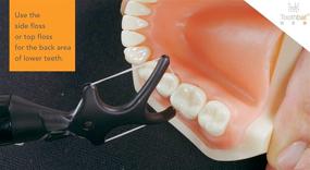 img 1 attached to 🦷 Зубная нить Toothbat Medium: держатель для зубов среднего размера: усовершенствованное решение для ухода за полостью рта с удобной рукояткой для нити, 3 чистящими головками для быстрых и эффективных результатов