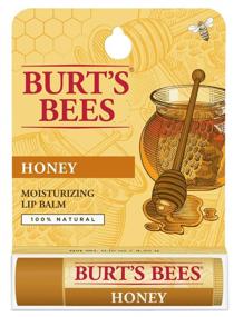 img 4 attached to Burt's Bees Мед с бальзамом для губ на основе пчелиного воска: 100% натуральное увлажнение - 1 тюбик, 0,15 унции