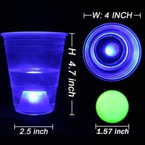 img 2 attached to 🍻 Six Senses Media Dark Beer Pong Set: Illuminate Fun with LED Cups and Glow-in-The-Dark Balls - 22 Set