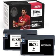 🖨️ lemero remanufactured ink cartridges for hp 952 952 xl 952xl - compatible with officejet pro 8710 8720 8702 7740 8200 8210 8715 8216 8700 8740 8730 7740 (2 black) logo