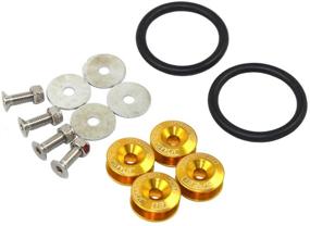 img 3 attached to Enhance Car Performance with JDMSPEED Gold Universal CNC Billet Bumper Trunk Quick Release Fastener Kit