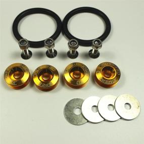 img 2 attached to Enhance Car Performance with JDMSPEED Gold Universal CNC Billet Bumper Trunk Quick Release Fastener Kit