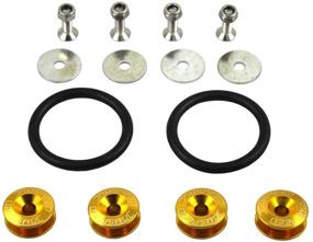 img 4 attached to Enhance Car Performance with JDMSPEED Gold Universal CNC Billet Bumper Trunk Quick Release Fastener Kit