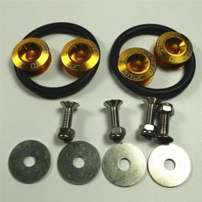 img 1 attached to Enhance Car Performance with JDMSPEED Gold Universal CNC Billet Bumper Trunk Quick Release Fastener Kit