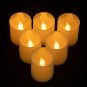 img 4 attached to 🕯️ Furora LIGHTING Flameless Candles: Battery Operated LED Votive Candles for Home Decor, Bathroom Decor, and Table Centerpieces (Includes Batteries)