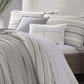 img 2 attached to 🛏️ Nautica Woodbine Collection Comforter Set - 100% Cotton Cozy & Soft, Durable & Breathable Reversible Bedding with Matching Shams, Full/Queen, Beige