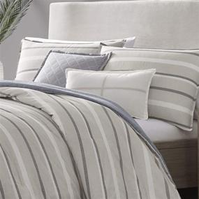 img 1 attached to 🛏️ Nautica Woodbine Collection Comforter Set - 100% Cotton Cozy & Soft, Durable & Breathable Reversible Bedding with Matching Shams, Full/Queen, Beige