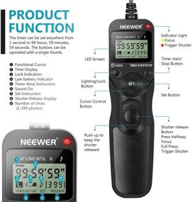 img 3 attached to 📷 Neewer Timer Remote for Canon 50D, 40D, 30D, 20D, 10D, 5D, 1Ds Mark III, 1D Mark III, 1D Mark II N, 1Ds Mark II, 1D, 1V, EOS 3, D2000 - Efficient and Reliable Remote for Canon Cameras