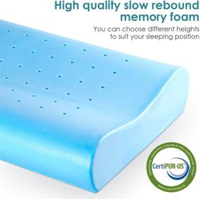 img 3 attached to 🌙 Orthopedic Contour Memory Foam Pillow with Cervical Support for Sleeping - Ergonomic Neck and Shoulder Support for Back, Side, and Stomach Sleepers - Standard Size with Washable Breathable Cover