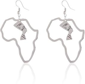 img 4 attached to 👑 Vintage Nefertiti Earrings: Stylish Girls' Jewelry by KaFu