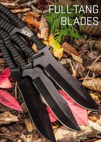 img 2 attached to 🔪 SOG Throwing Knives Set: Balanced 3-Pack with Paracord Handles and Pro Sheath