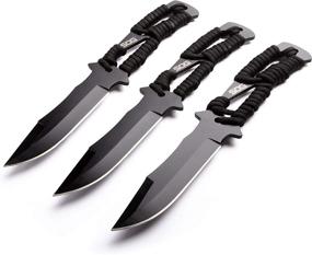 img 4 attached to 🔪 SOG Throwing Knives Set: Balanced 3-Pack with Paracord Handles and Pro Sheath