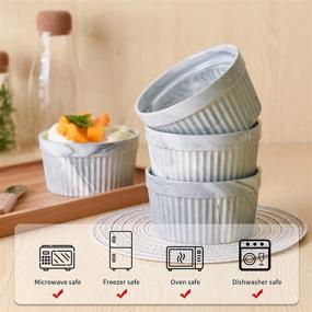 img 1 attached to Yundu Ounce Porcelain Ramekins Dish Set