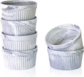 img 4 attached to Yundu Ounce Porcelain Ramekins Dish Set