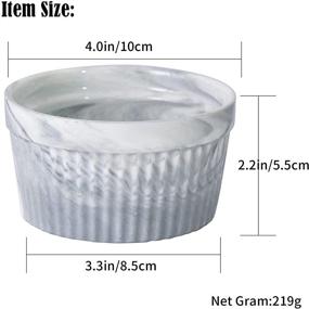 img 2 attached to Yundu Ounce Porcelain Ramekins Dish Set