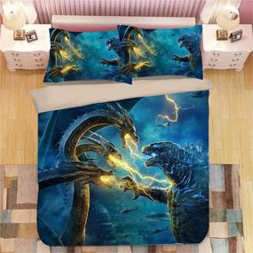 img 2 attached to 🐉 Explore Mythical Comfort with the Flying Bedding Godzilla Comforter at Kids' Home Store!