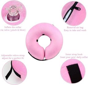 img 2 attached to 🐾 Katoggy Adjustable Inflatable Dog Cone Collar for Post-Surgery Recovery, Soft Protective Elizabethan Collar for Small/Medium/Large Dog and Cats, Prevents Biting & Scratching