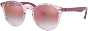 img 3 attached to Stylish and UV-Protected: Ray-Ban Kids' Rj9064s Round Sunglasses
