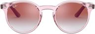 stylish and uv-protected: ray-ban kids' rj9064s round sunglasses logo