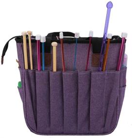 img 2 attached to 🧶 Convenient Knitting Tote Bag: Ideal Yarn Storage & Needle Organizer for Knitters and Crocheters