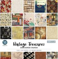 📚 colorbok designer paper pad: discover vintage treasures, 12"x12" - 68117e logo