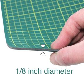 img 1 attached to 🔳 VViViD Green Self-Healing 14x8.25 Gridded & Ruled Cutting Mat: Ideal for Arts, Crafts & Drafting