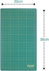 img 3 attached to 🔳 VViViD Green Self-Healing 14x8.25 Gridded & Ruled Cutting Mat: Ideal for Arts, Crafts & Drafting