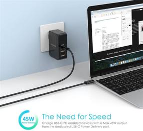 img 2 attached to 🔌 LENTION 45W USB C Wall Charger: Fast Charge PD Adapter for Various Devices - iPhone 11/Pro/Max/XS/XR/X/8/Plus, MacBook, iPad Pro, Nintendo Switch, Samsung S10/S9/S8/Note 9/8 & More!