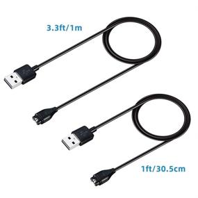 img 3 attached to 🔌 Качественное зарядное устройство 2-Pack для Garmin Vivoactive 3 - Длинный и короткий кабели - Совместимо с Garmin Instinct, Vivosport и другими!