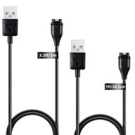 🔌 high-quality 2-pack charger for garmin vivoactive 3 - long & short cables - compatible with garmin instinct, vivosport, and more! logo