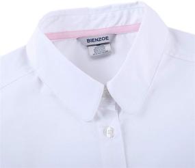 img 1 attached to 👚 Стильная школьная форма Bienzoe для девочек, длинный рукав, с бабочкой, для добавления элегантности.
