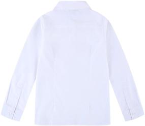 img 2 attached to 👚 Стильная школьная форма Bienzoe для девочек, длинный рукав, с бабочкой, для добавления элегантности.